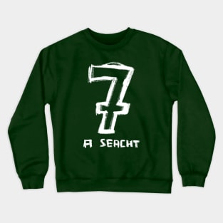 No 7, Gaelic Irish Number Seven Crewneck Sweatshirt